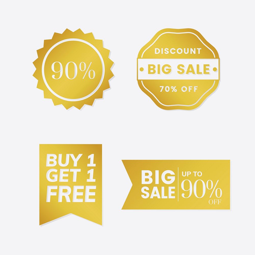 Shop sale promotion advertisement badges vector set
