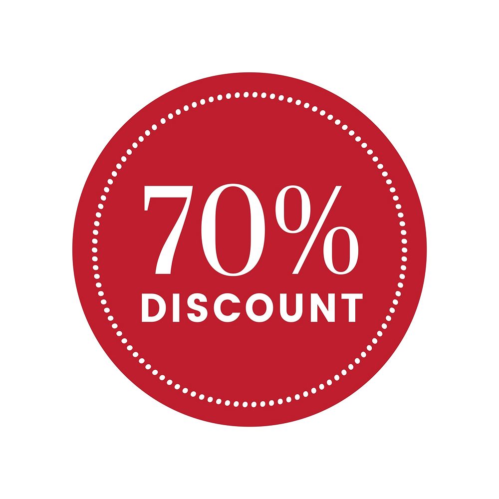 70-percent-off-sale-badge-free-vector-rawpixel