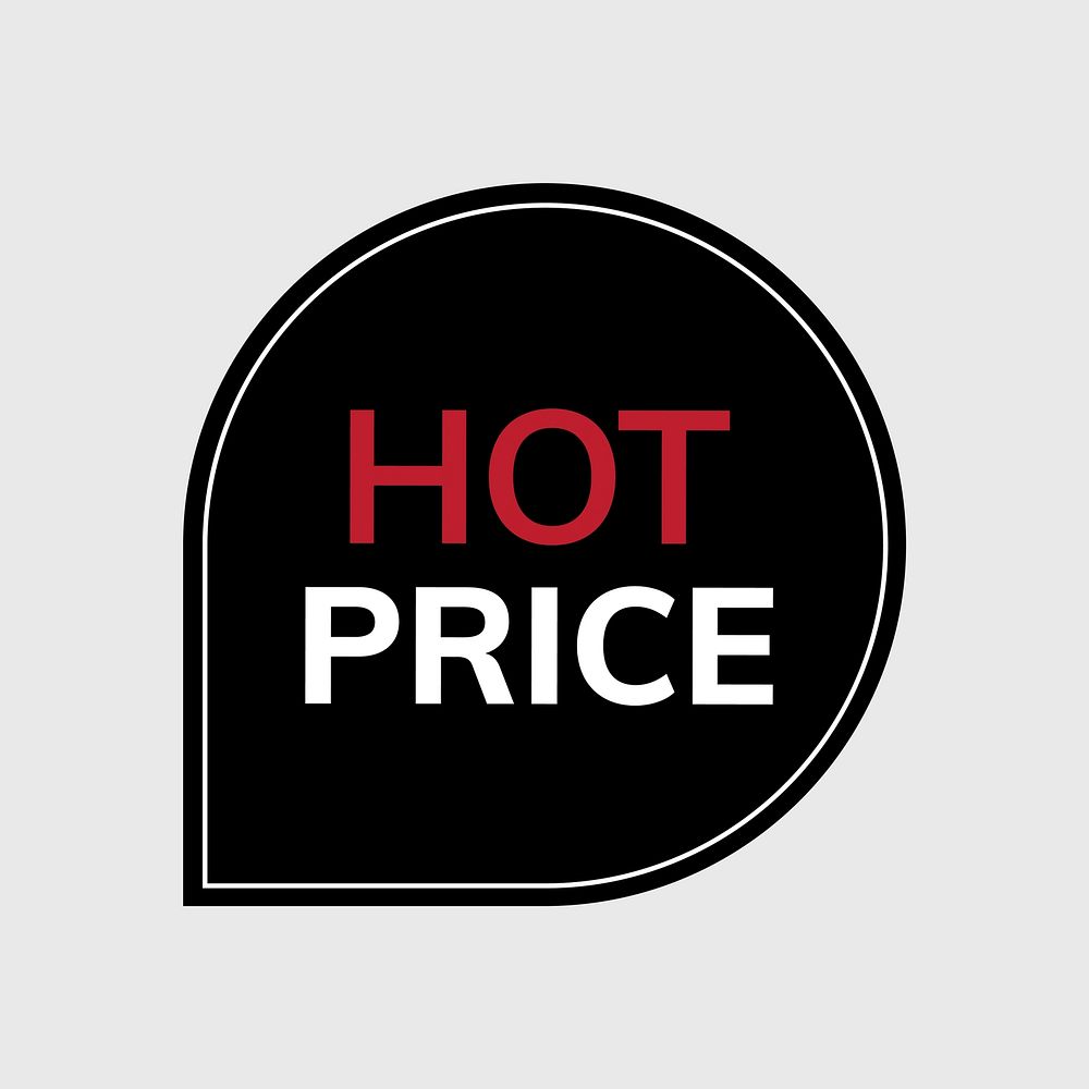 Hot price tag badge vector