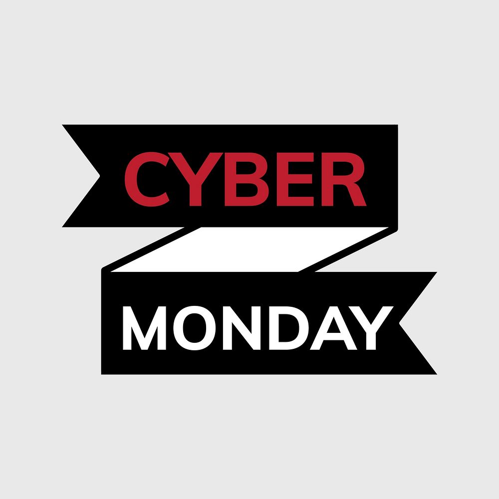 Black cyber Monday promotional vector