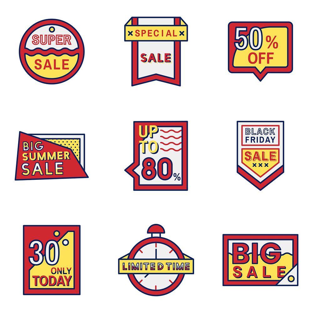 Set of sale badge designs