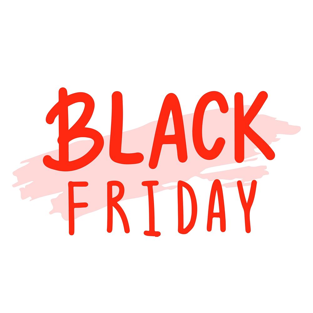 Black Friday typography vector  in red