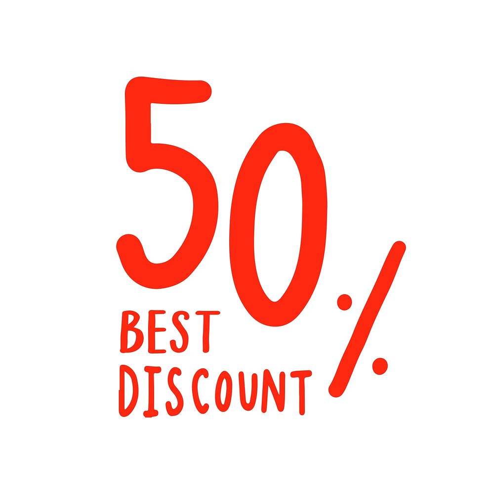 Best discount typography vector in red
