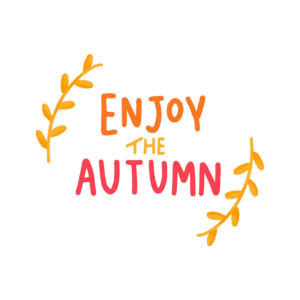 Enjoy the autumn and fall illustration