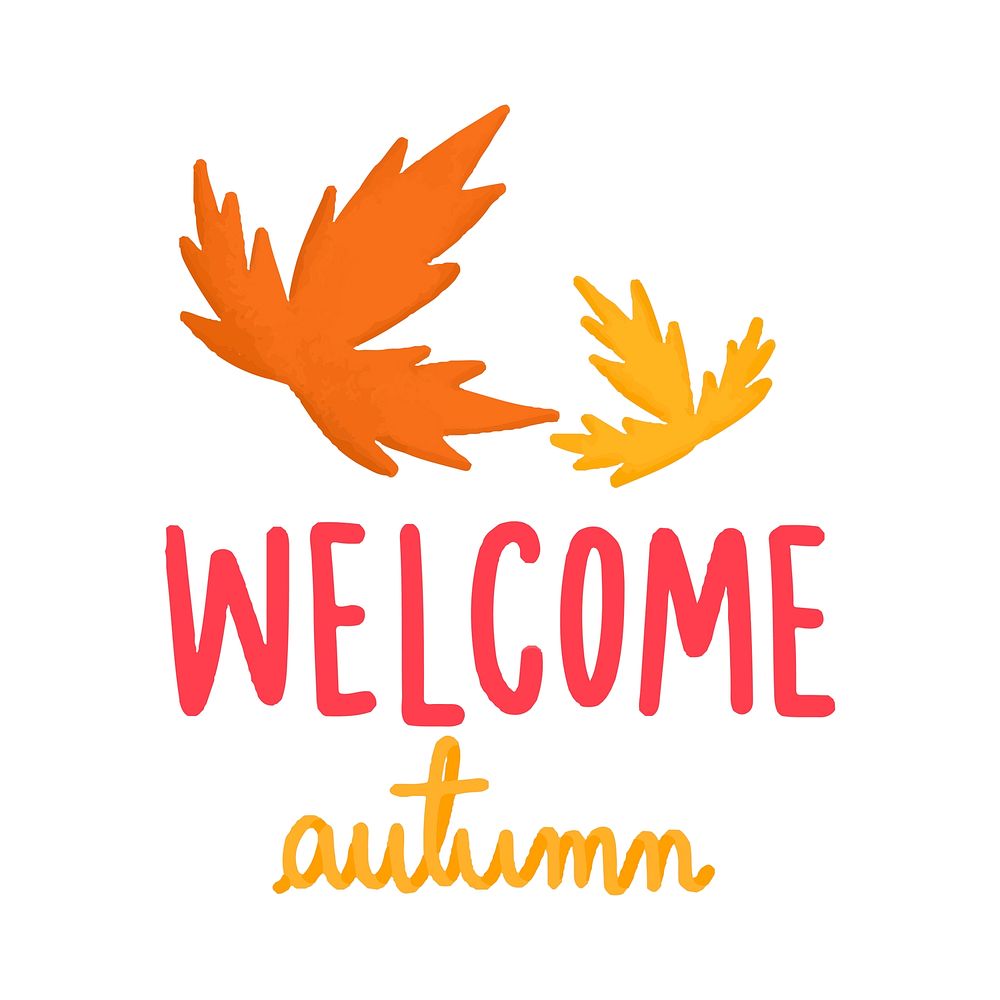 Welcome autumn season illustration vector