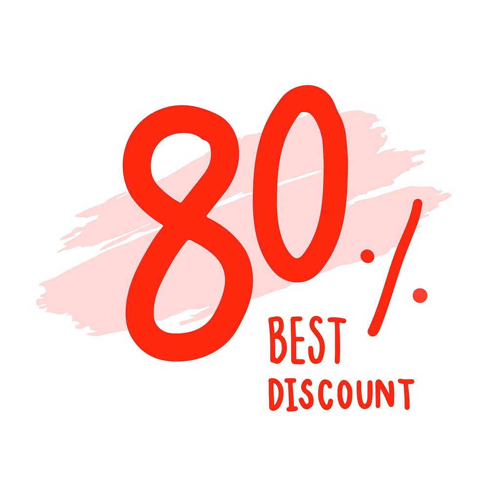 Best discount typography vector in red