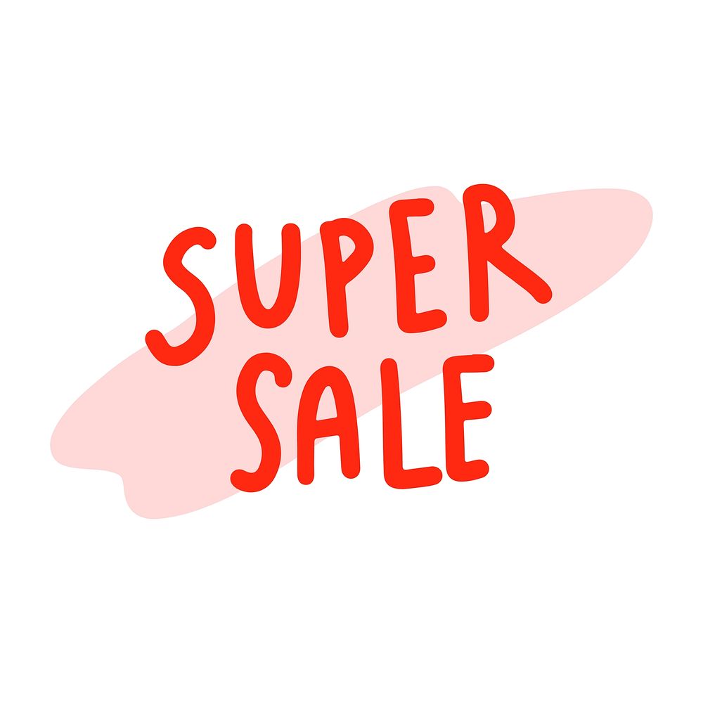 Super sale typography vector in red
