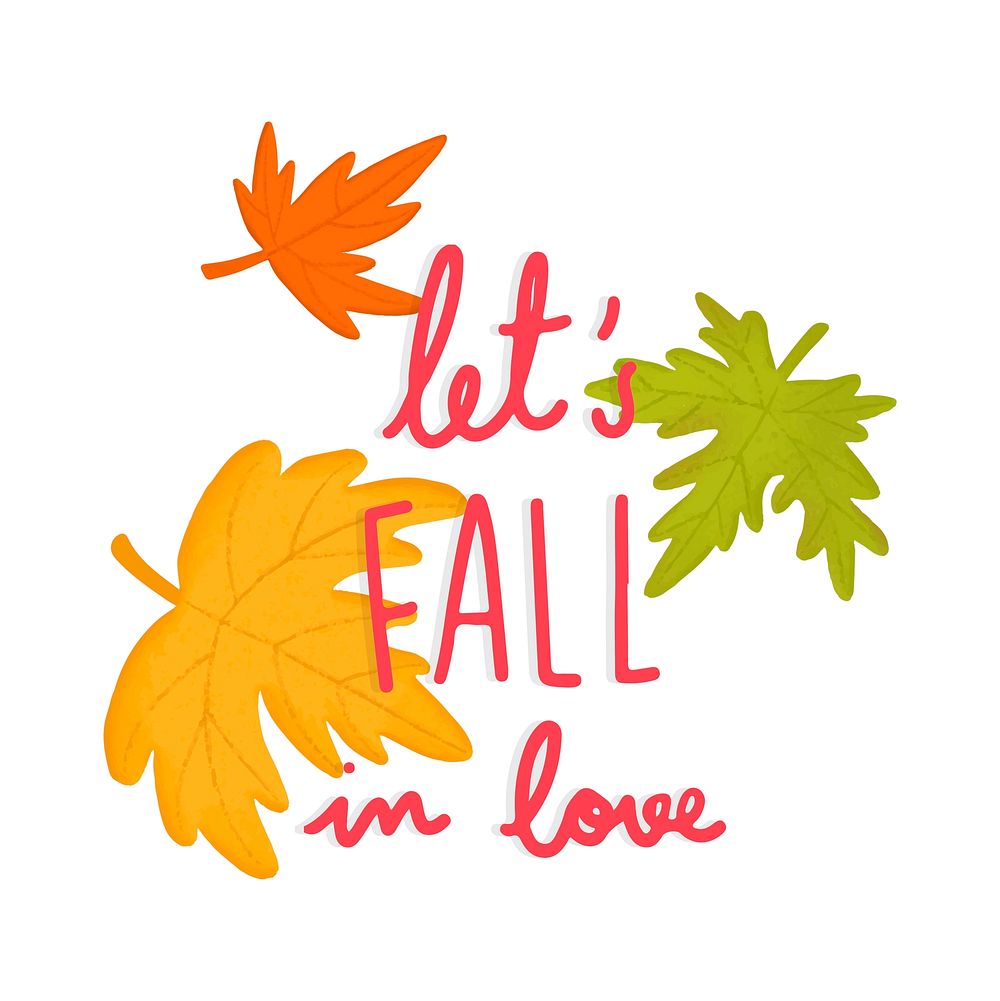 Let's fall in love illustration