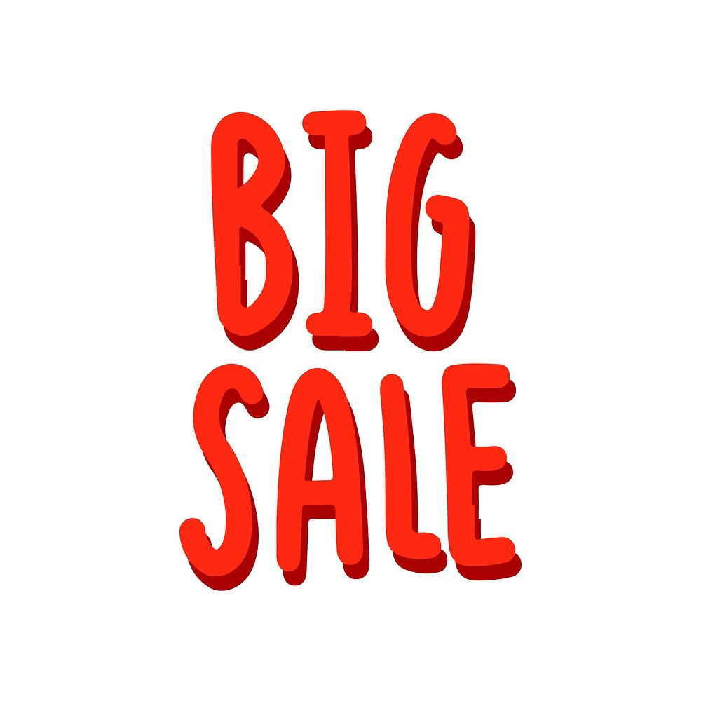 Big sale promotion typography vector