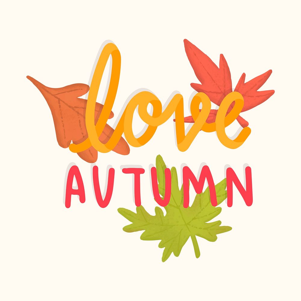 Love the autumn season illustration