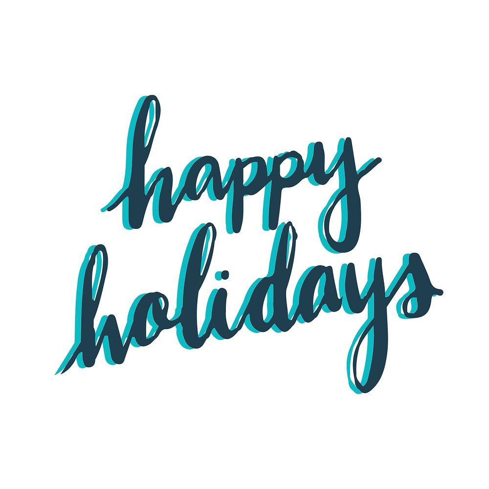Happy holiday typography vector in green
