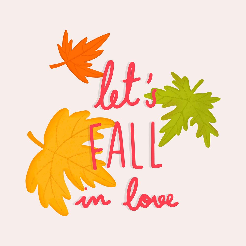 Let's fall in love illustration