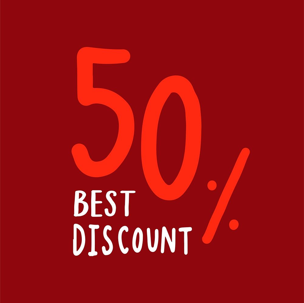 Best discount typography vector in white