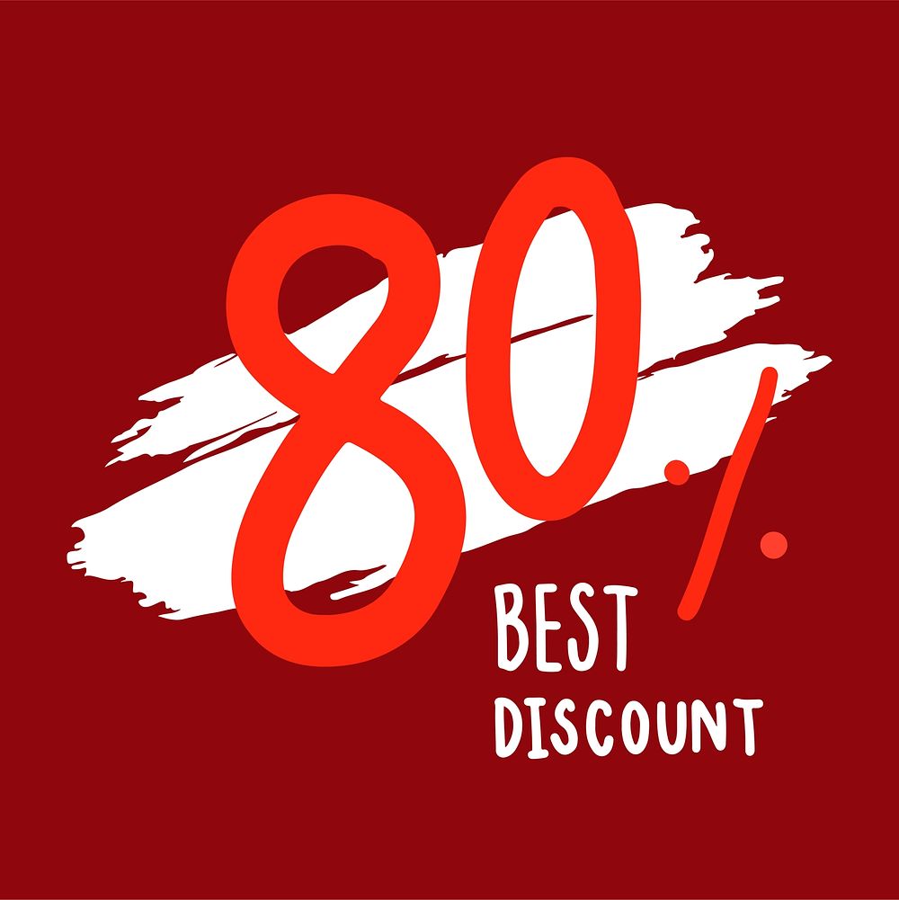 Best discount typography vector in white