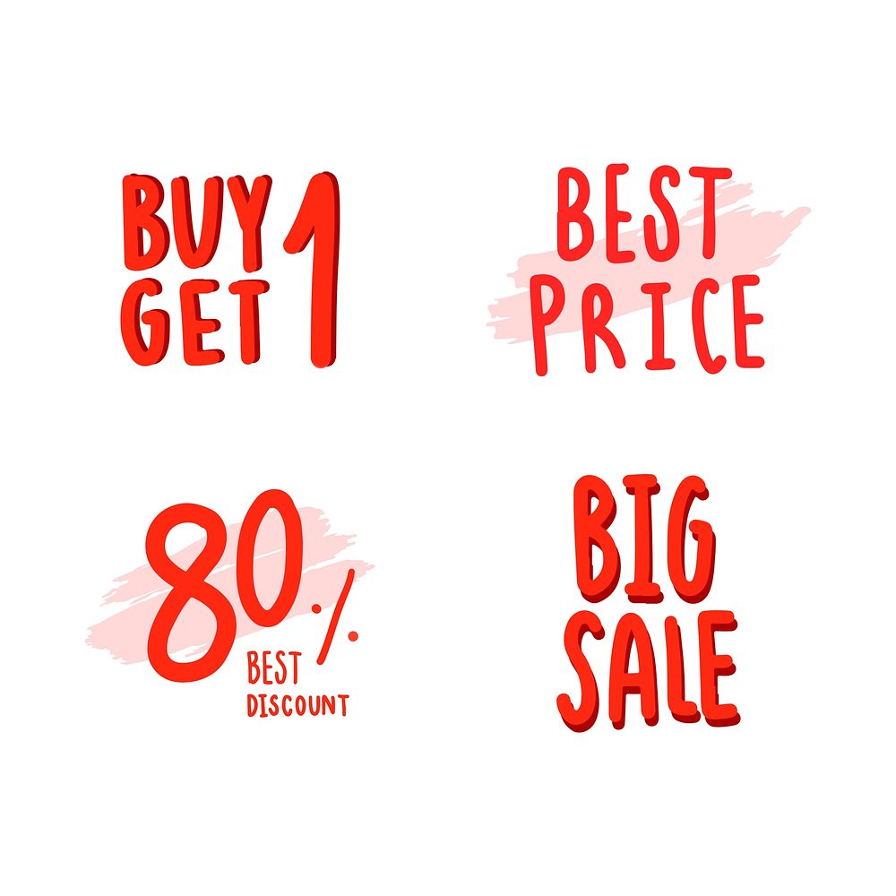 Collection of sale and discount vectors