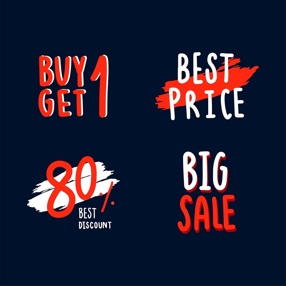 Collection of sale and discount vectors