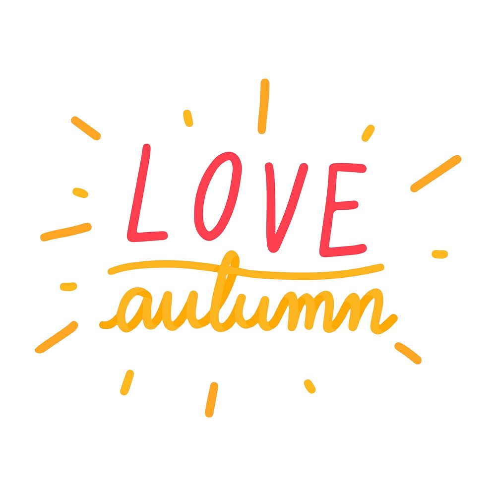 Love autumn and fall illustration