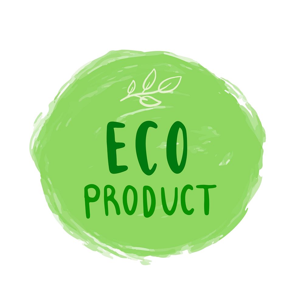 Eco product typography vector in green