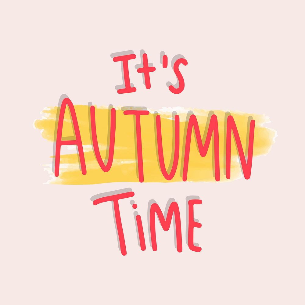 It's autumn time fall illustration