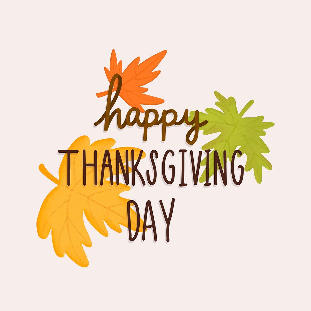 Happy Thanksgiving day holiday illustration