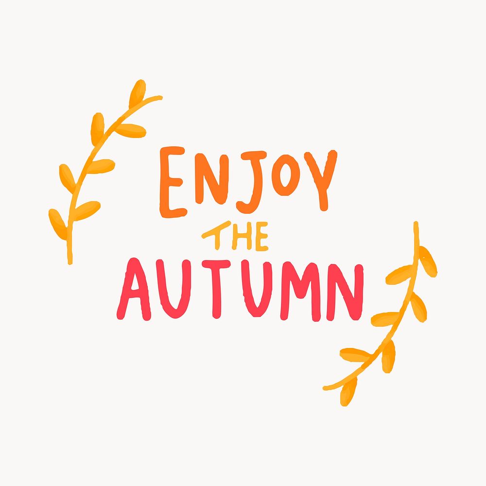 Enjoy the autumn and fall illustration