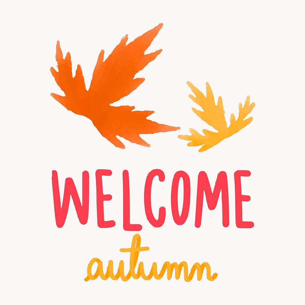 Welcome autumn season illustration vector
