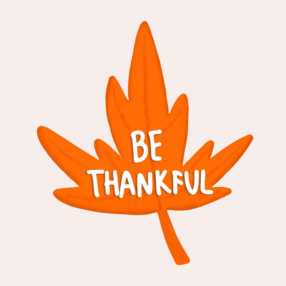 Be thankful Thanksgiving holiday illustration