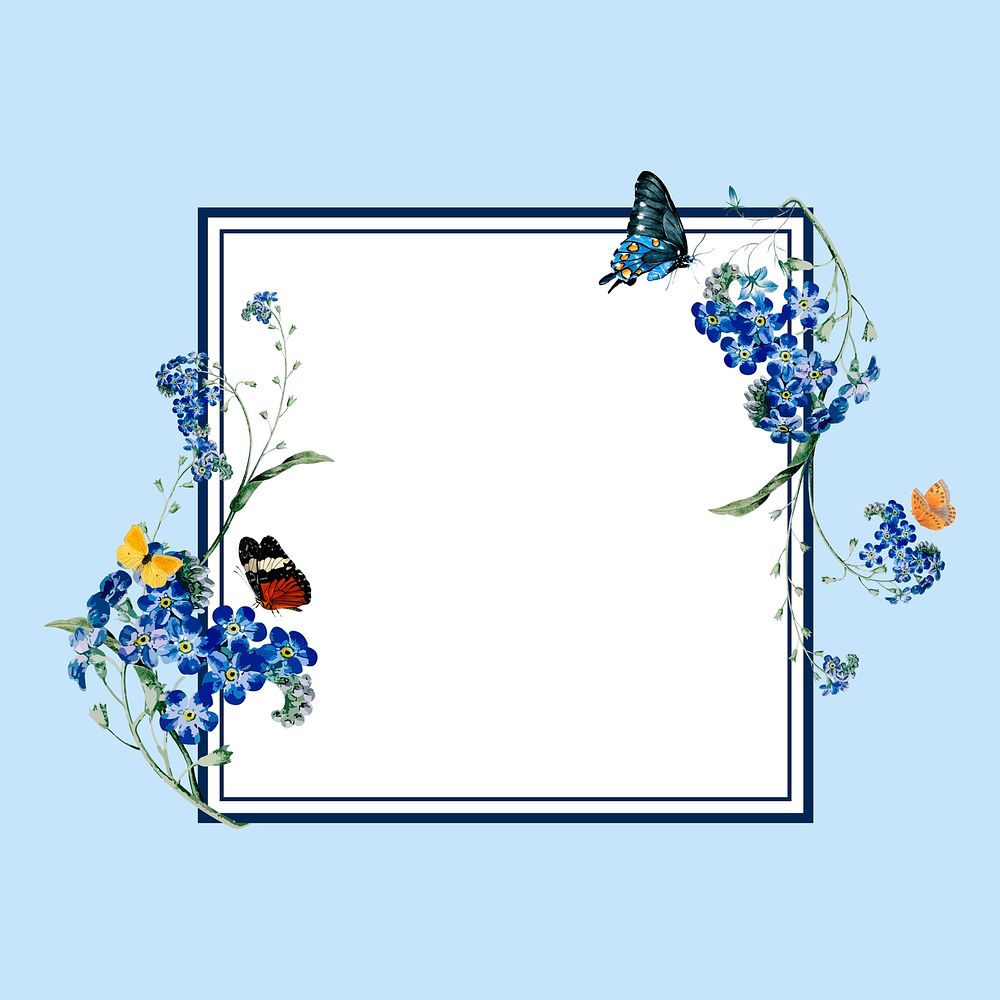 Blank floral frame card illustration | Premium Vector - rawpixel