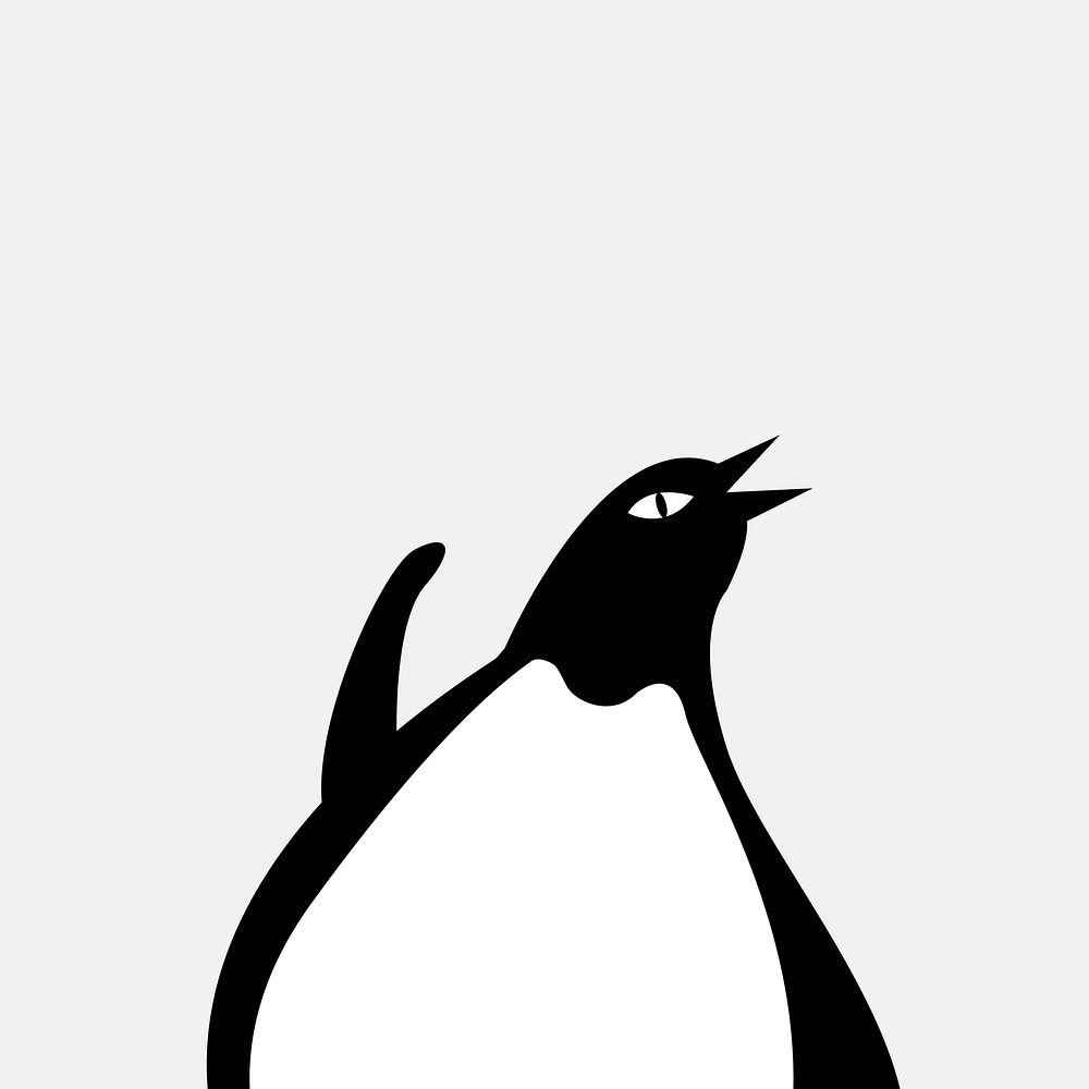 Cute wildlife penguin cartoon vector