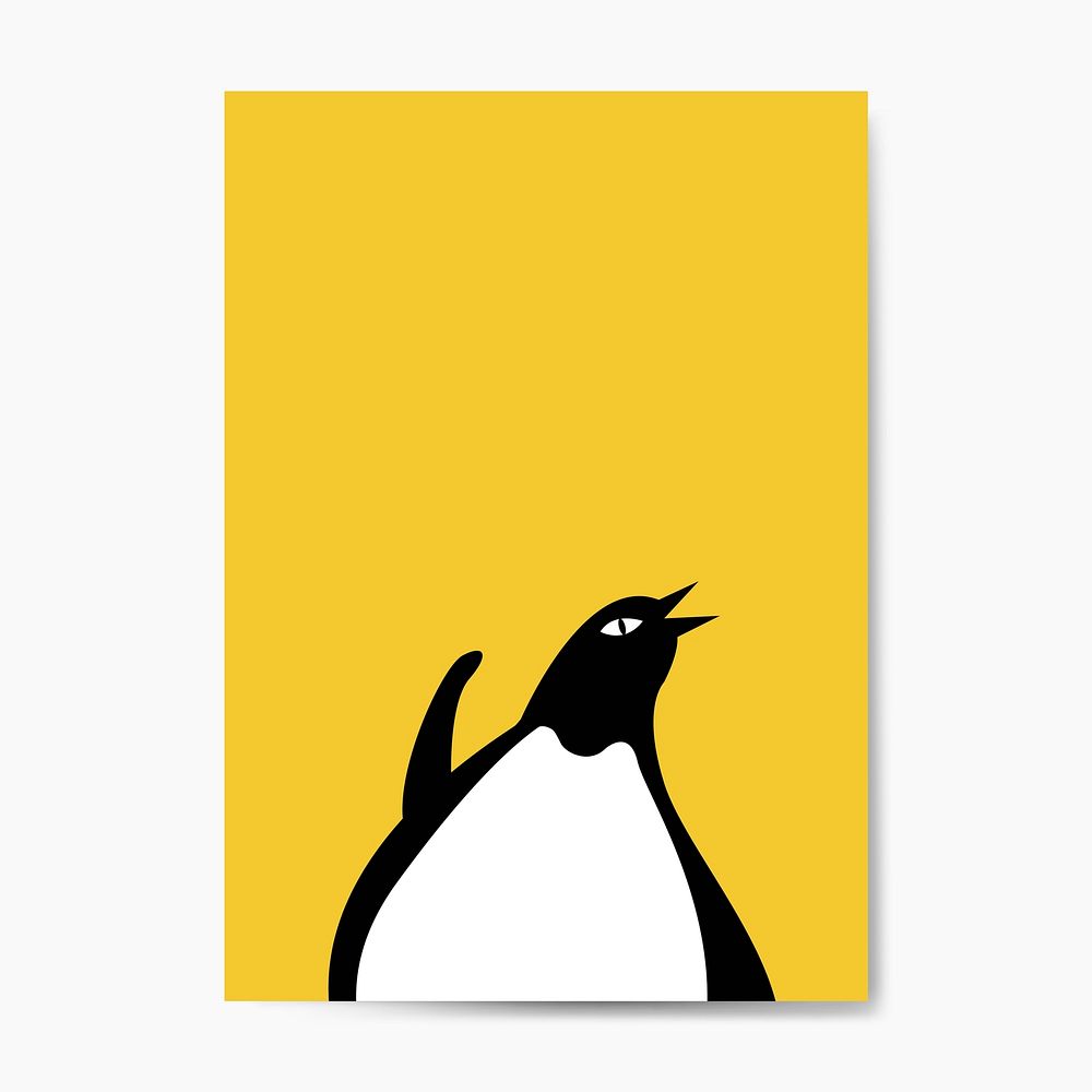 Cute wlid penguin cartoon vector