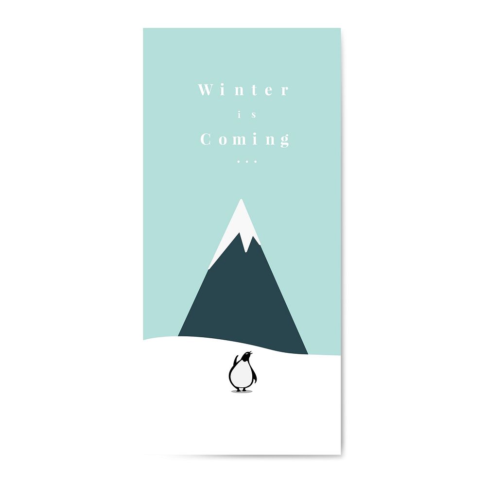 Winter is coming poster vector