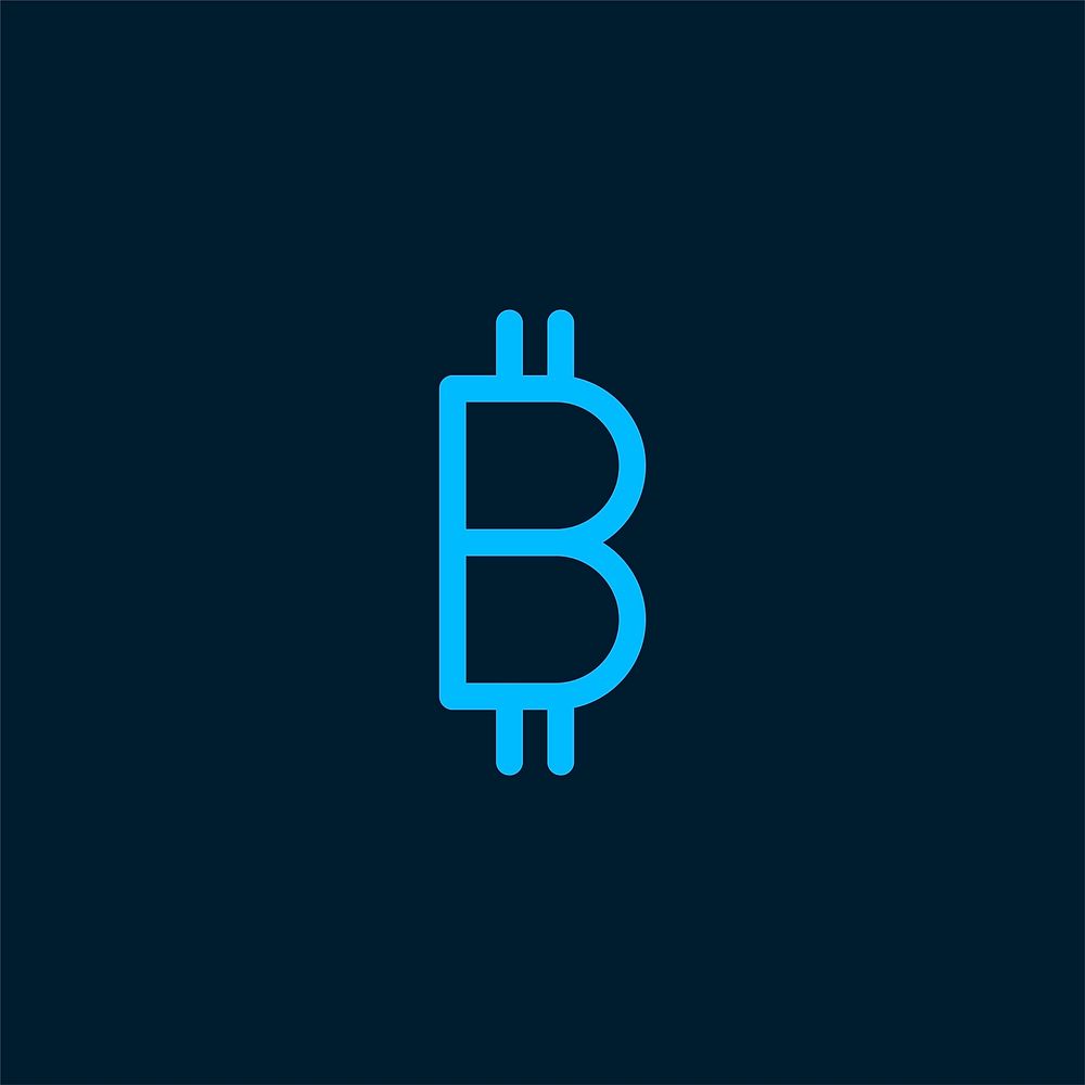 Bitcoin cryptocurrency electronic cash symbol vector