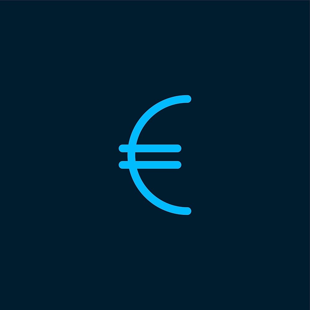 Euro currency money symbol vector