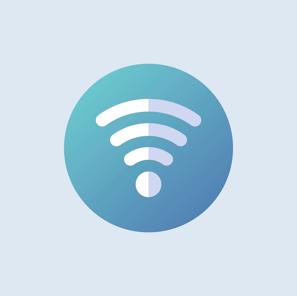 Wifi icon vector in blue