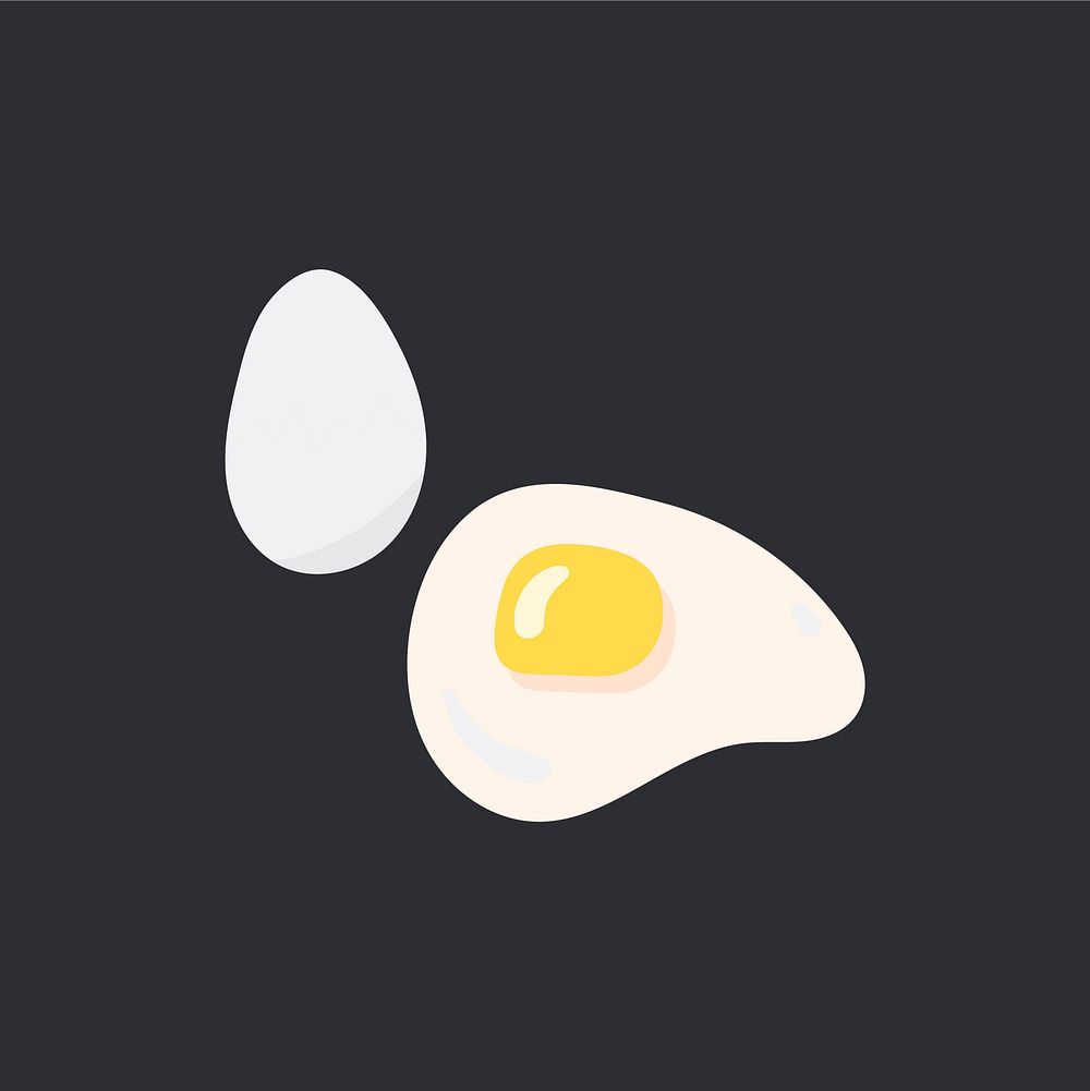 Sunny-side up fried egg vector