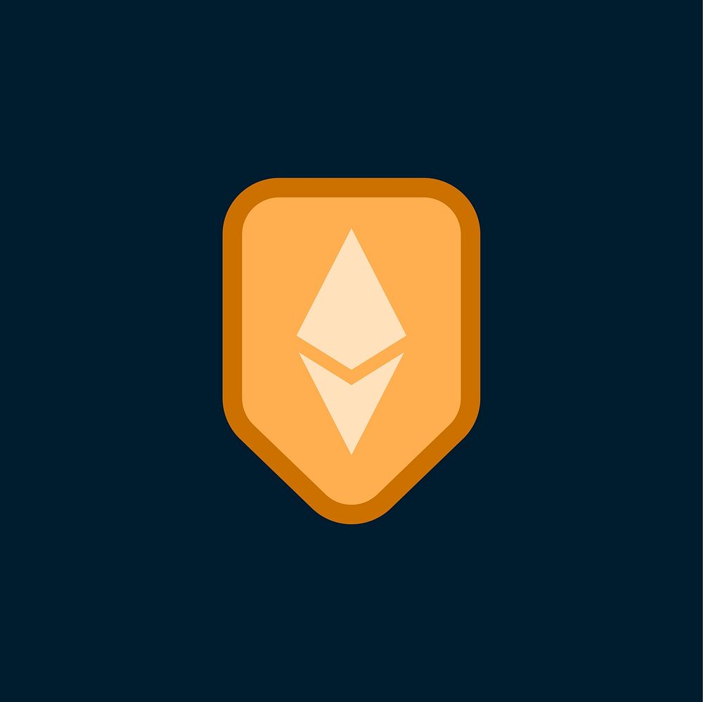 Ethereum cryptocurrency electronic cash symbol vector
