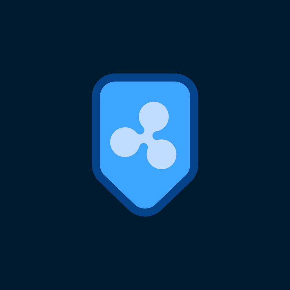 Ripple  cryptocurrency electronic cash symbol vector