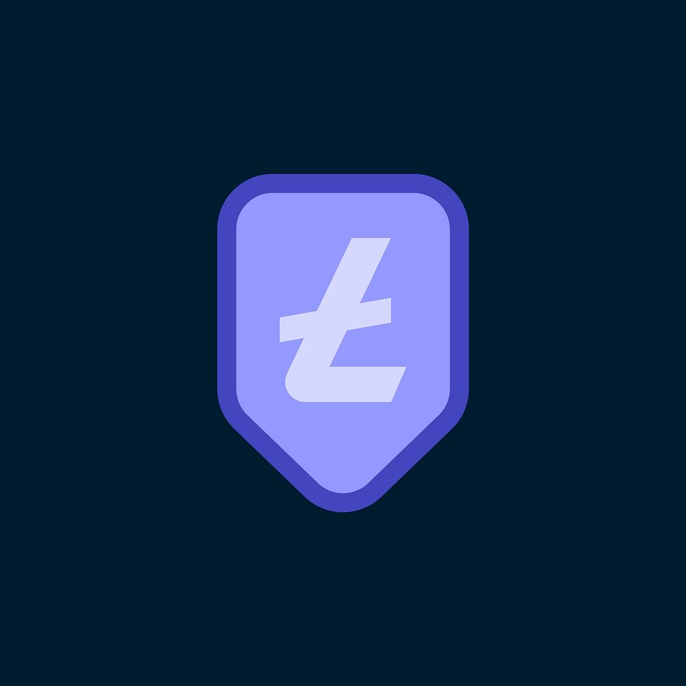Litecoin cryptocurrency electronic cash symbol vector