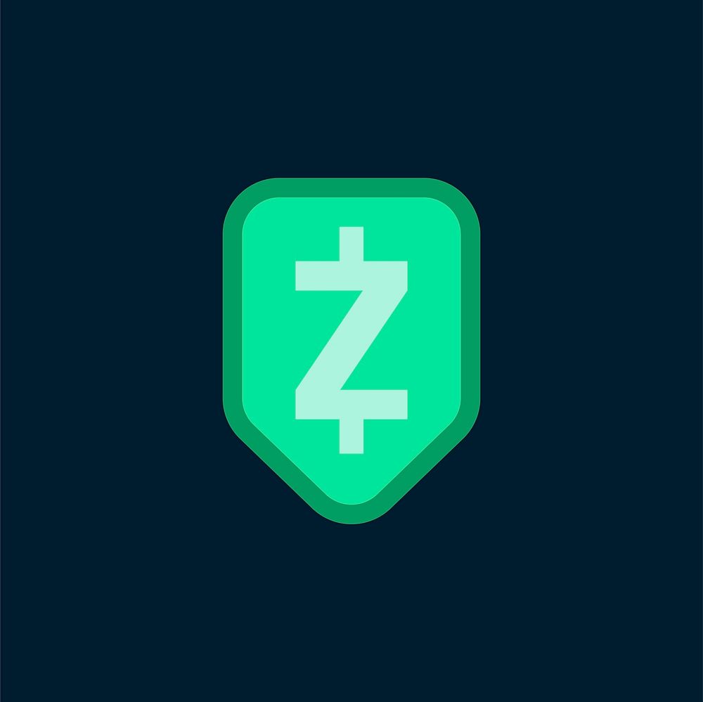 Zcash cryptocurrency electronic cash symbol vector
