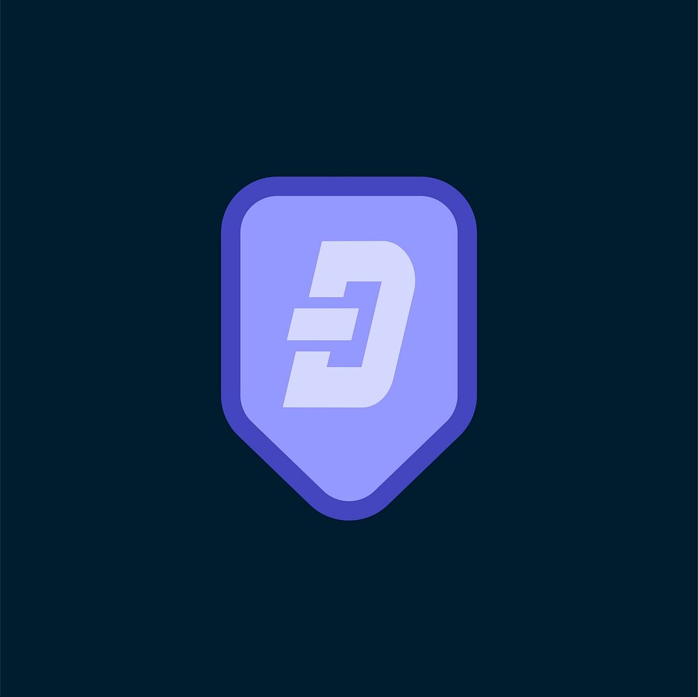 Dash cryptocurrency electronic cash symbol vector