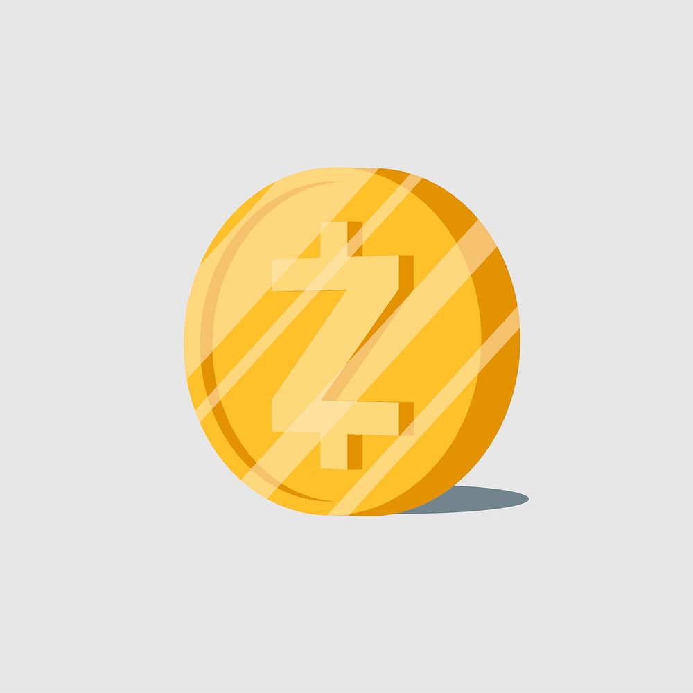 Zcash cryptocurrency electronic cash symbol vector