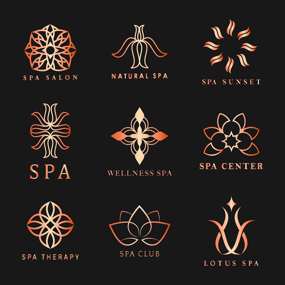 Set of spa logo vectors