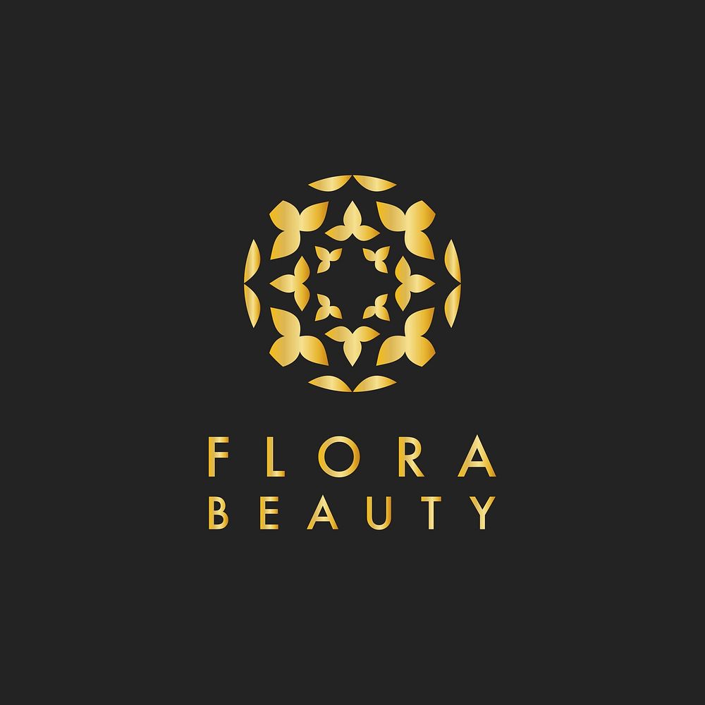 Flora beauty design logo vector