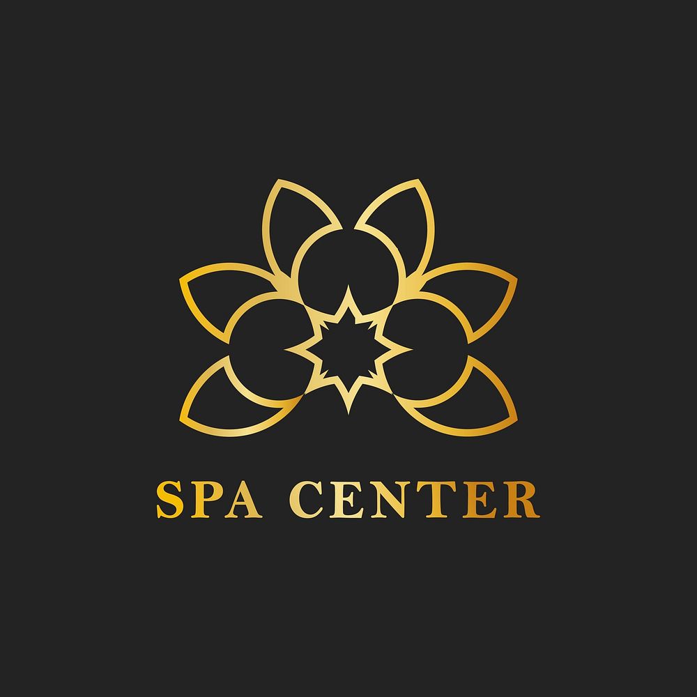 Spa center design logo vector