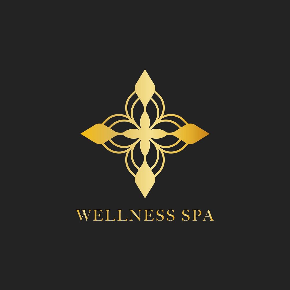 Wellness spa design logo vector