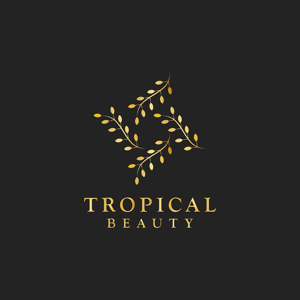 Tropical beauty design logo vector