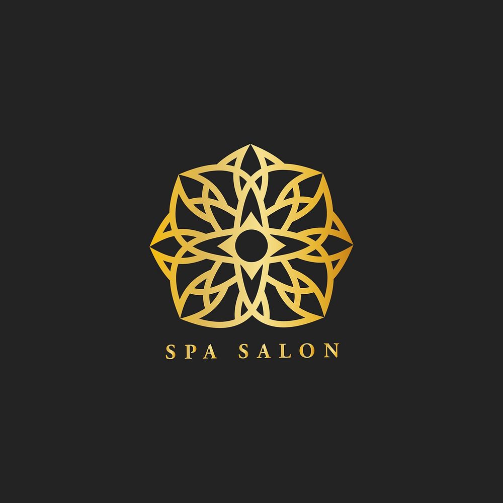 Spa salon design logo vector