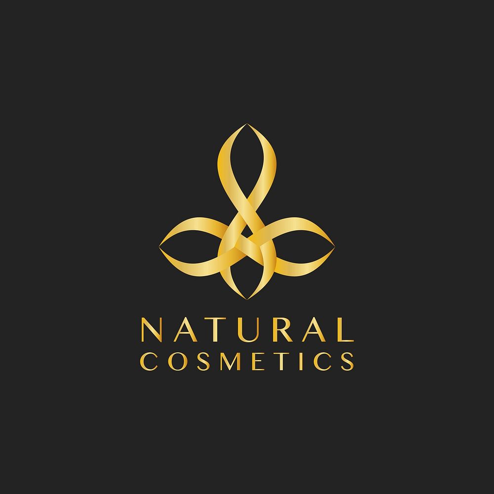 Natural cosmetics design logo vector
