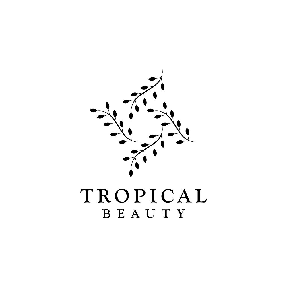 Tropical beauty design logo vector