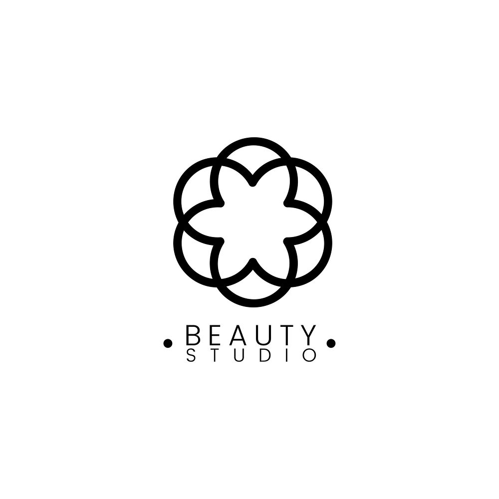 Beauty studio design logo vector
